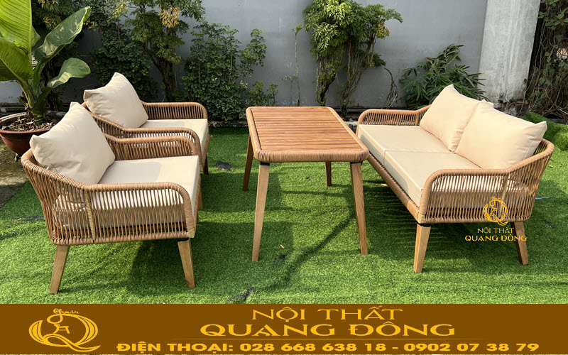 Sofa giả mây QD-749 thiết kế sang trọng, tinh tế