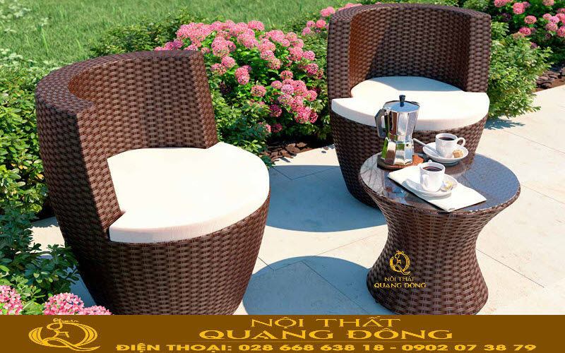 Bàn ghế sân vườn đẹp Nội thất Quang Đông