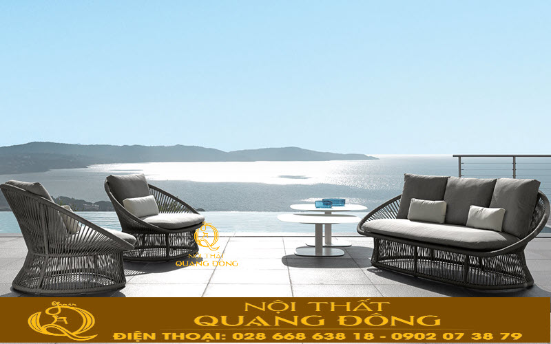 Bàn ghế giả mây trở thành xu hướng nội thất được ưa chuộng