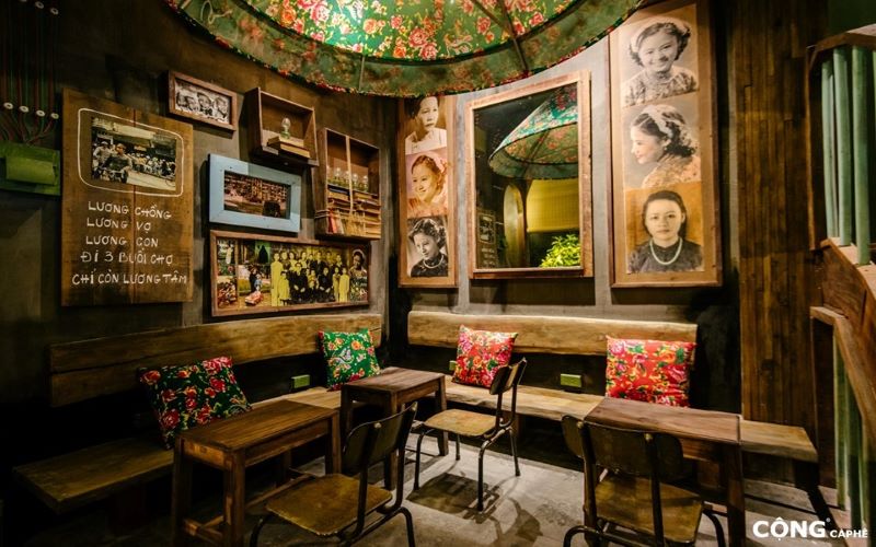 Cộng cà phê mang phong cách cổ điển Cộng Cafe là thương hiệu cà phê đã quá nổi tiếng và quen thuộc với mọi khách hàng Việt.