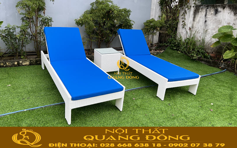 Ghế nằm hồ bơi QD-592 với kiểu dáng đơn giản