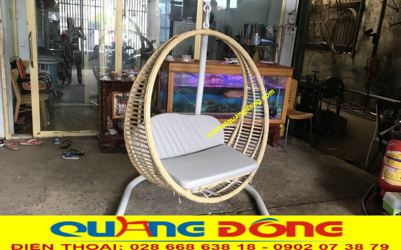 Xích đu mây nhựa QD-420|Xưởng sản xuất xích đu