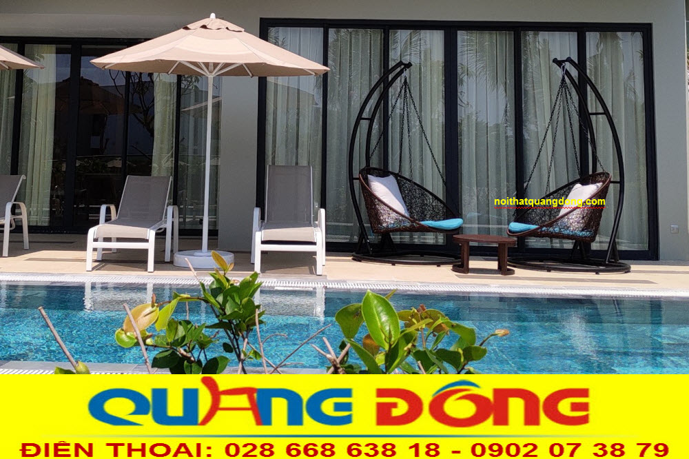 Xích đu giả mây QD-426|Xích đu biệt thự