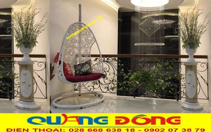 Xích đu mây nhựa QD-429|Xích đu đồng tiền